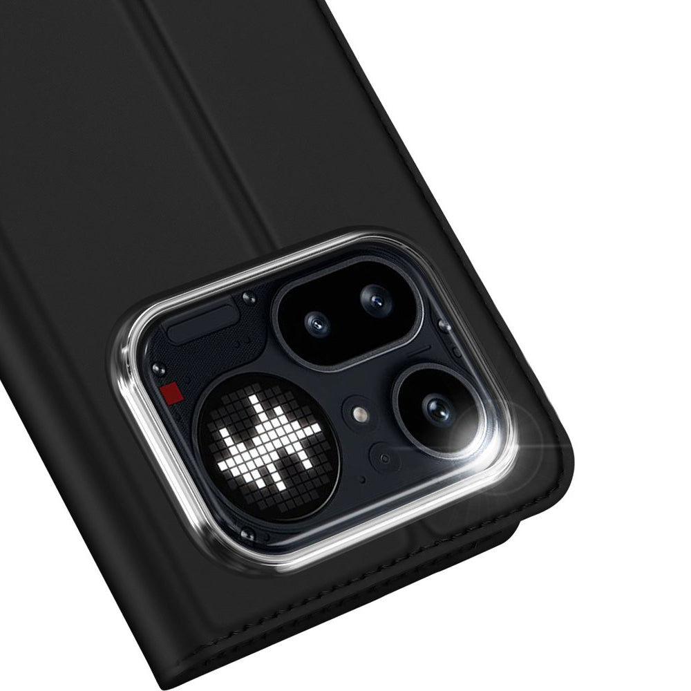 Handyhülle mit Klappe für Nothing Phone 4a Pro, Dux Ducis Skin Pro, Schwarz