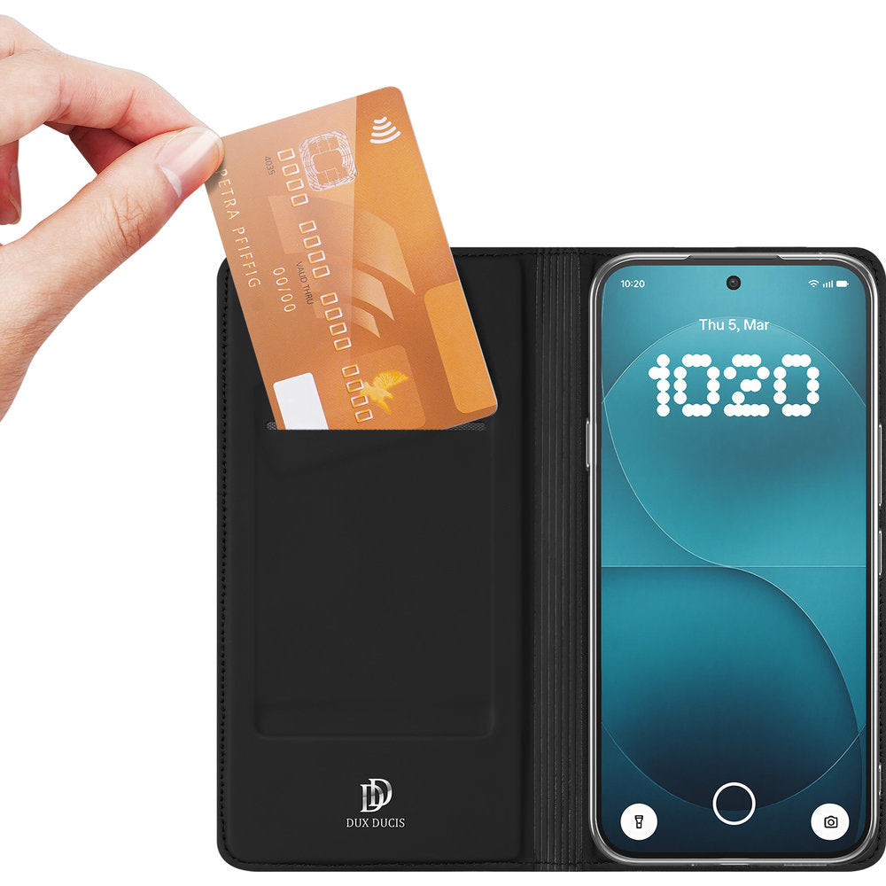 Handyhülle mit Klappe für Nothing Phone 4a Pro, Dux Ducis Skin Pro, Schwarz