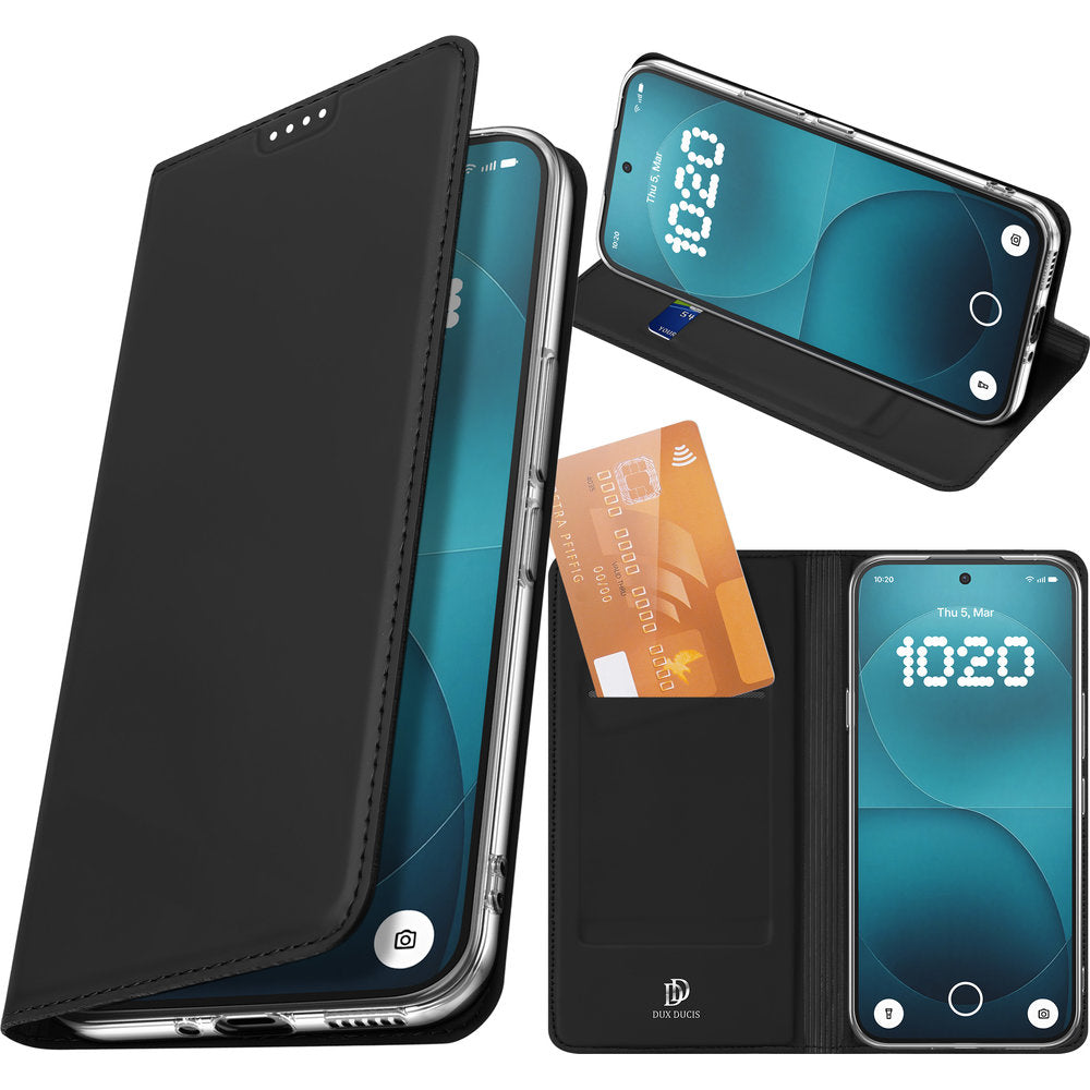 Handyhülle mit Klappe für Nothing Phone 4a Pro, Dux Ducis Skin Pro, Schwarz