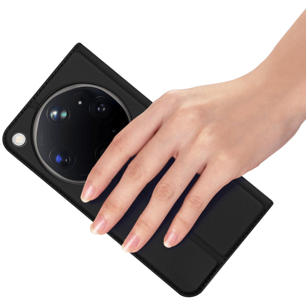 Handyhülle mit Klappe für Oppo Find X9 Ultra, Dux Ducis Skin Pro, Schwarz