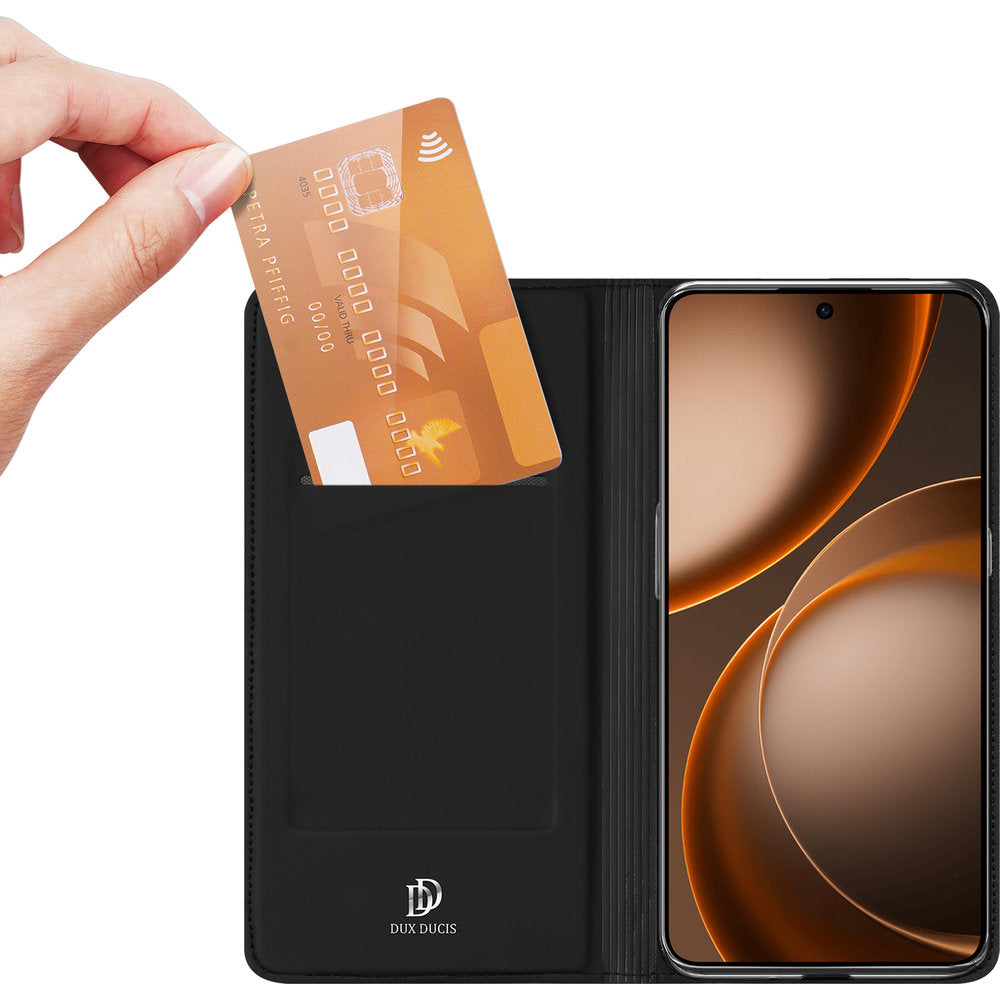Handyhülle mit Klappe für Oppo Find X9 Ultra, Dux Ducis Skin Pro, Schwarz