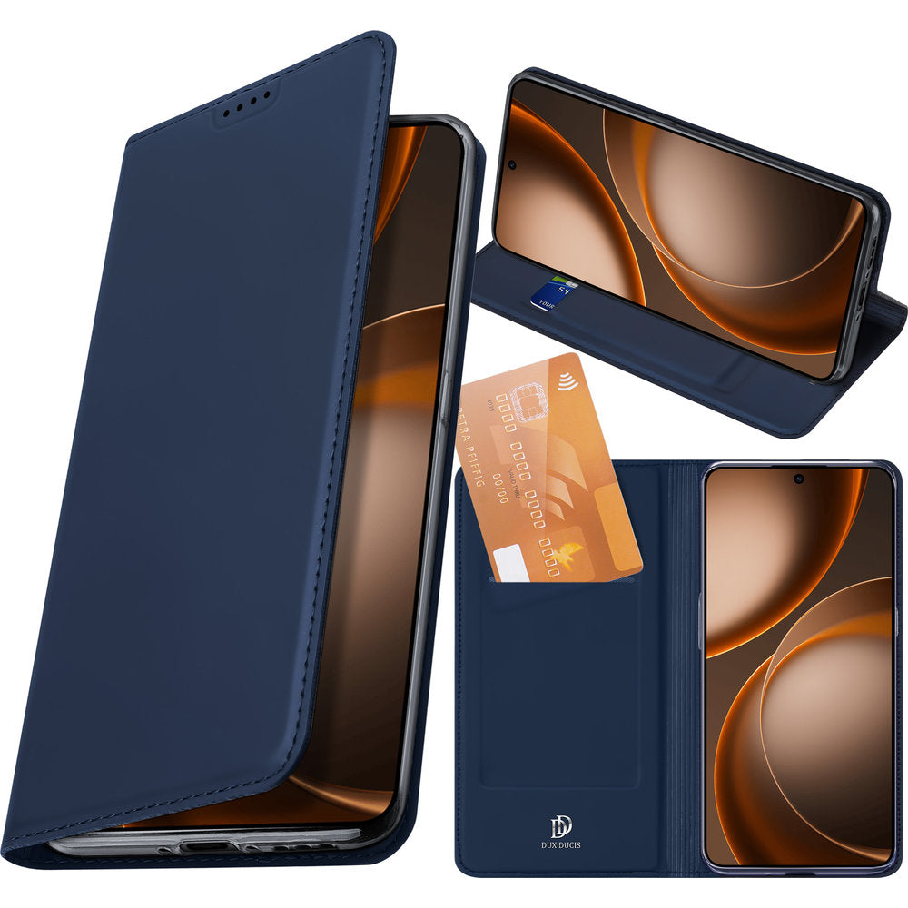Handyhülle mit Klappe für Oppo Find X9 Ultra, Dux Ducis Skin Pro, Dunkelblau