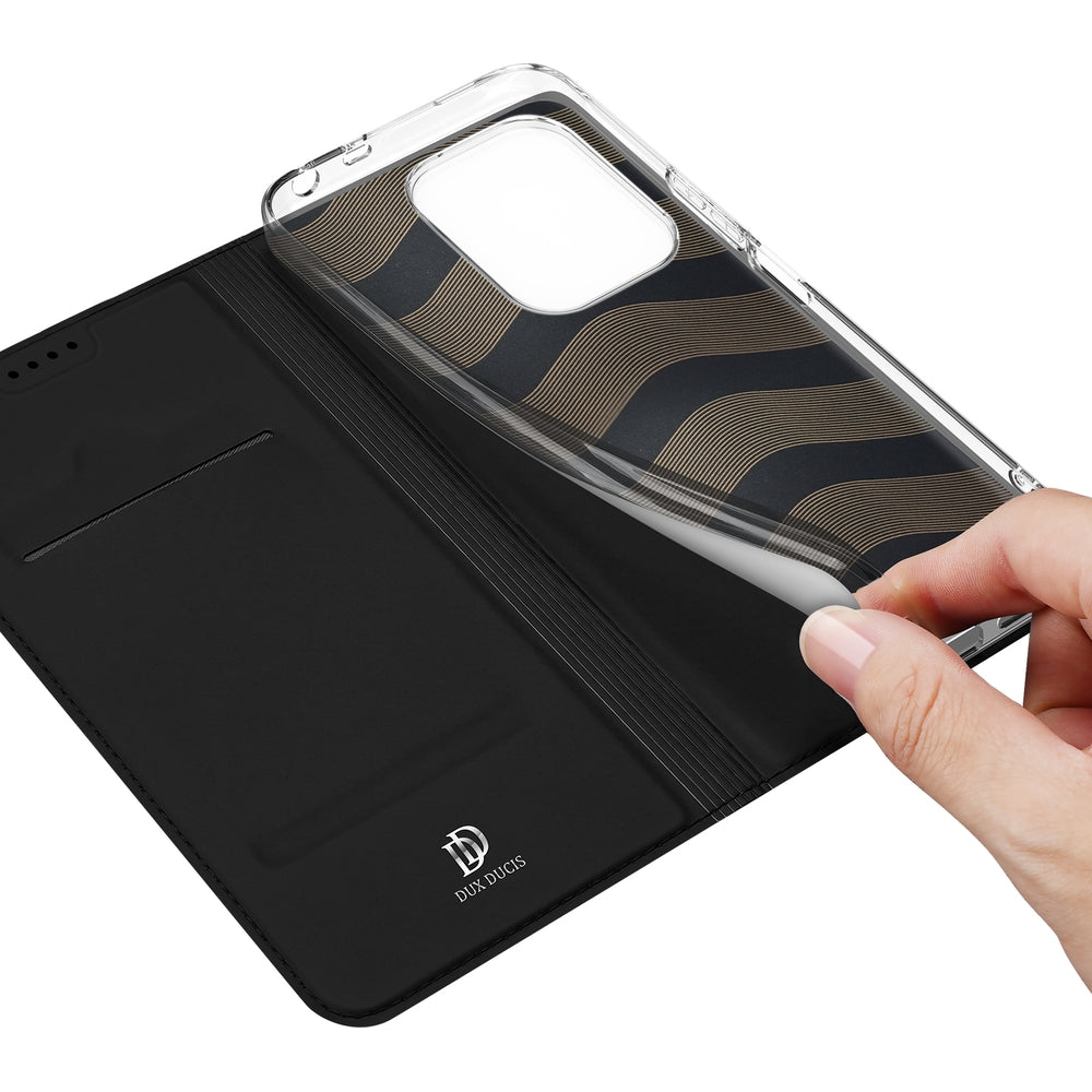Handyhülle mit Klappe für Xiaomi Redmi 17 4G/5G, Dux Ducis Skin Pro, Schwarz (5/12)