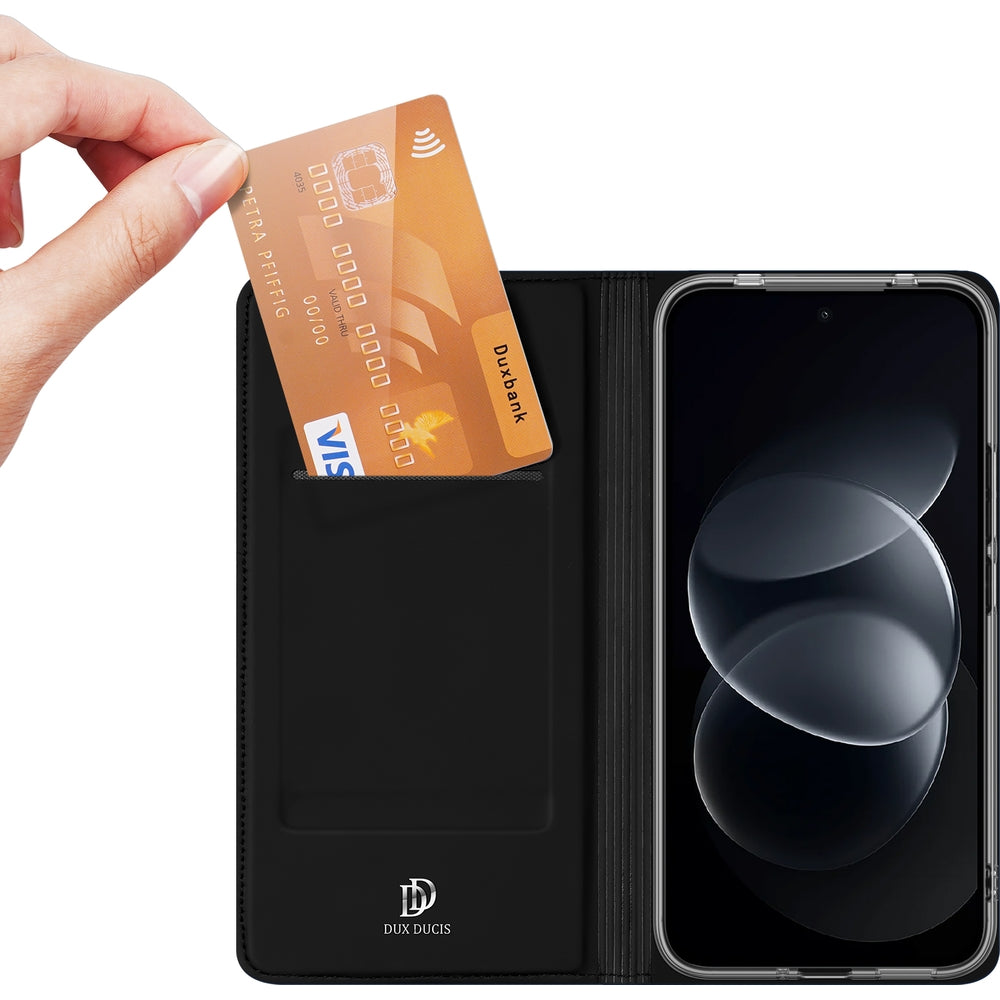 Handyhülle mit Klappe für Xiaomi Redmi Note 17 4G/5G, Dux Ducis Skin Pro, Schwarz (1/11)
