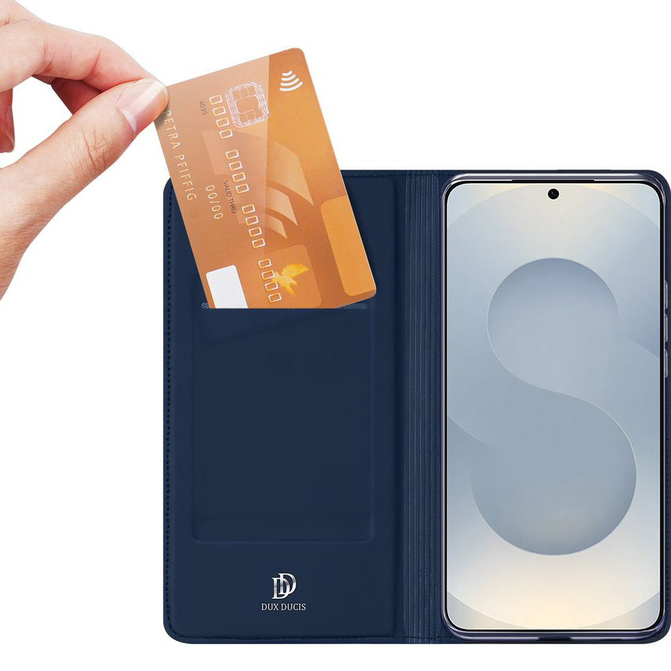 Handyhülle mit Klappe für Galaxy S26, Dux Ducis Skin Pro, Dunkelblau