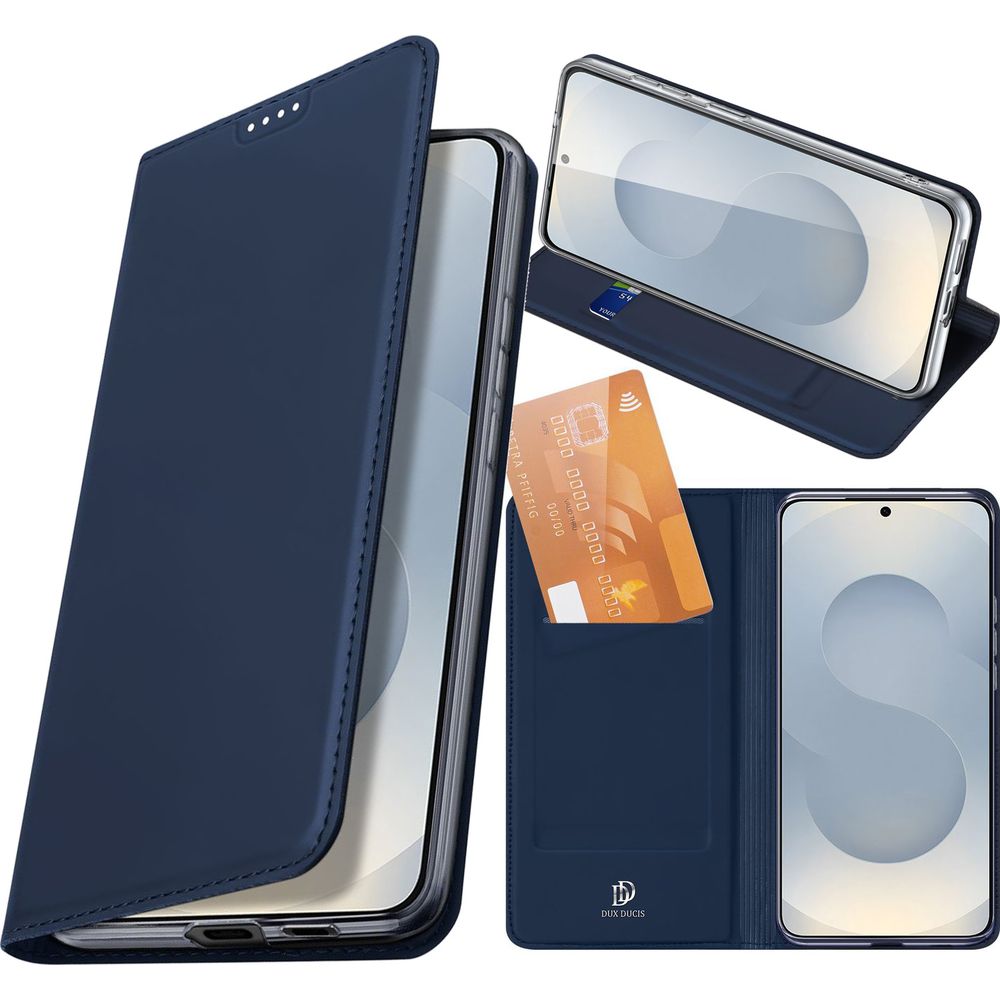 Handyhülle mit Klappe für Galaxy S26, Dux Ducis Skin Pro, Dunkelblau