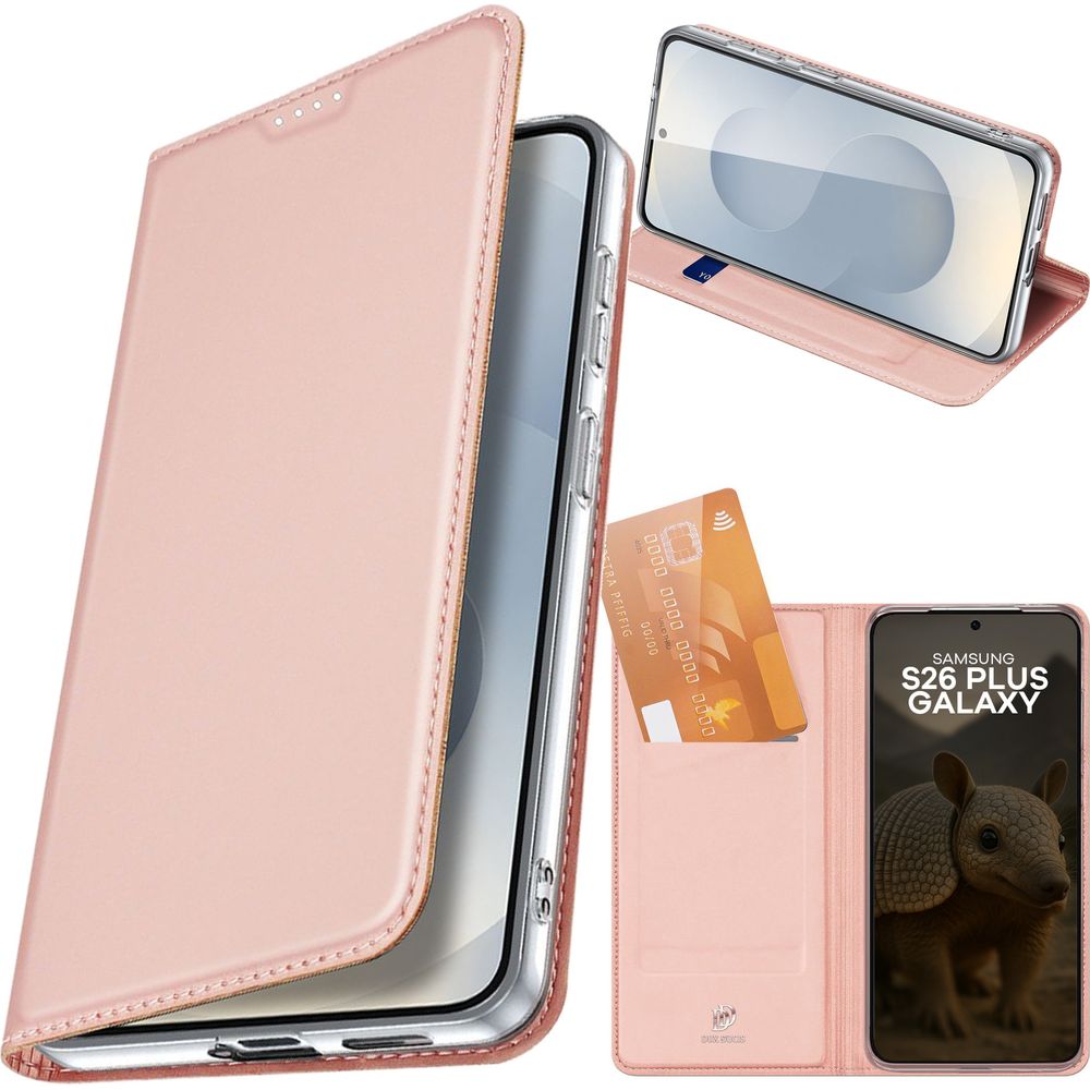 Handyhülle mit Klappe für Galaxy S26 Plus, Dux Ducis Skin Pro, Rosa