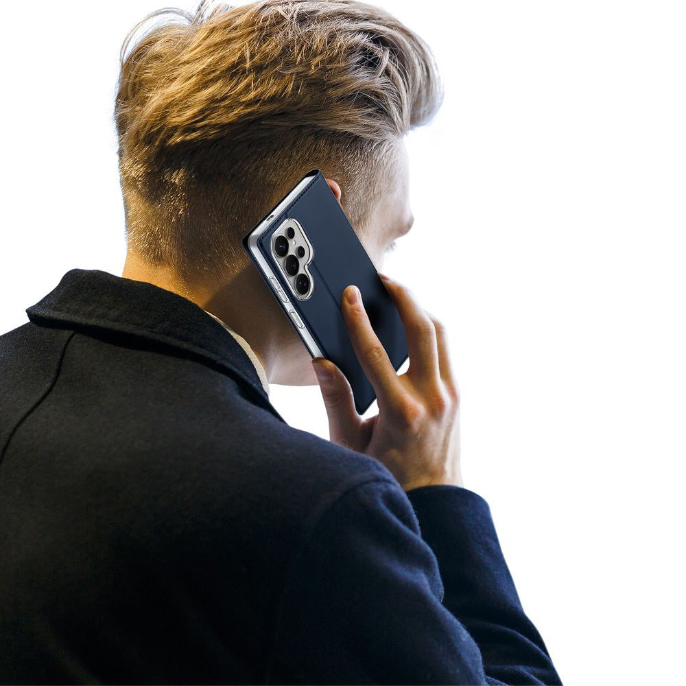 Handyhülle mit Klappe für Galaxy S26 Ultra, Dux Ducis Skin Pro, Dunkelblau