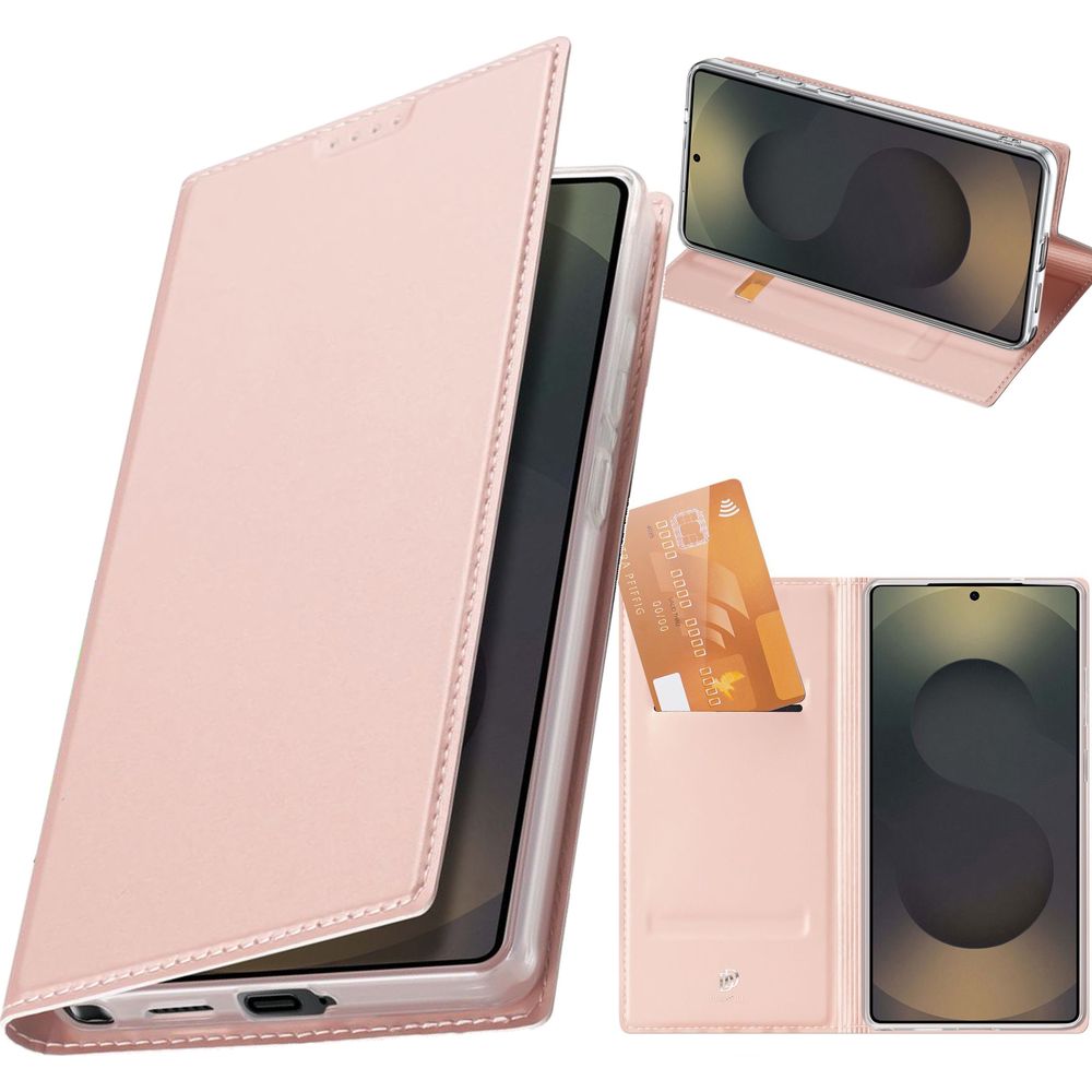 Handyhülle mit Klappe für Galaxy S26 Ultra, Dux Ducis Skin Pro, Rosa