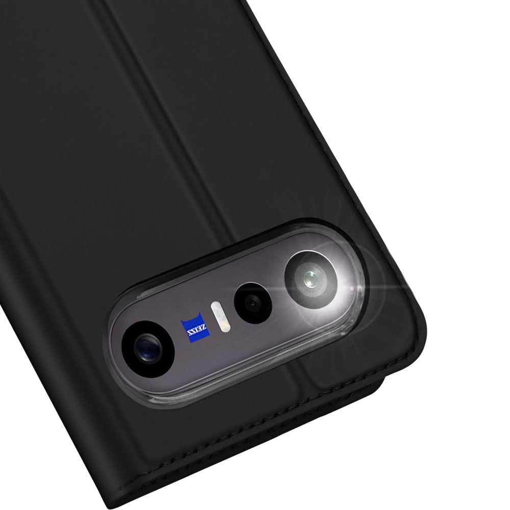 Handyhülle mit Klappe für Vivo X300 FE, Dux Ducis Skin Pro, Schwarz