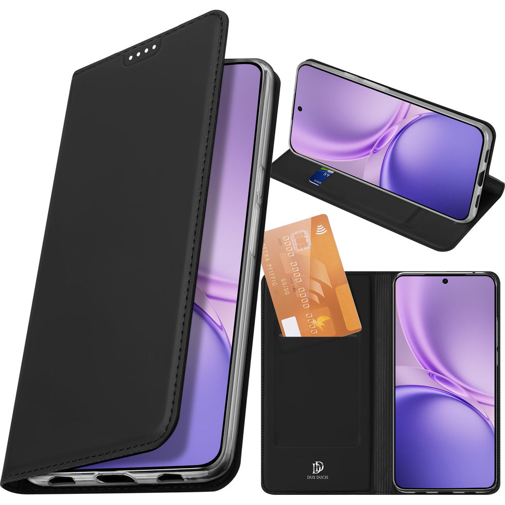 Handyhülle mit Klappe für Vivo X300 FE, Dux Ducis Skin Pro, Schwarz