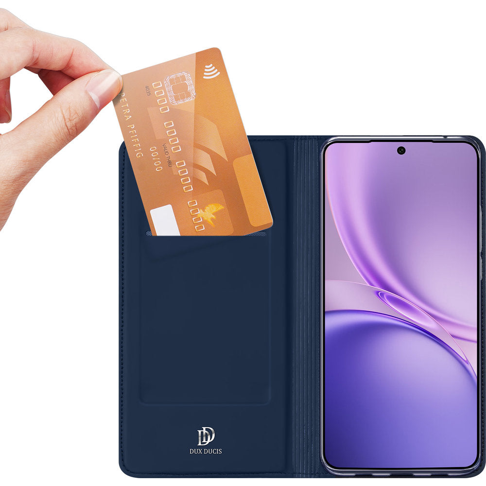 Handyhülle mit Klappe für Vivo X300 FE, Dux Ducis Skin Pro, Dunkelblau