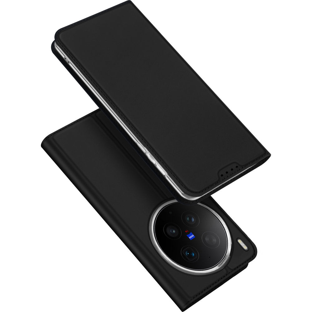 Handyhülle mit Klappe für Vivo X300 Ultra, Dux Ducis Skin Pro, Schwarz