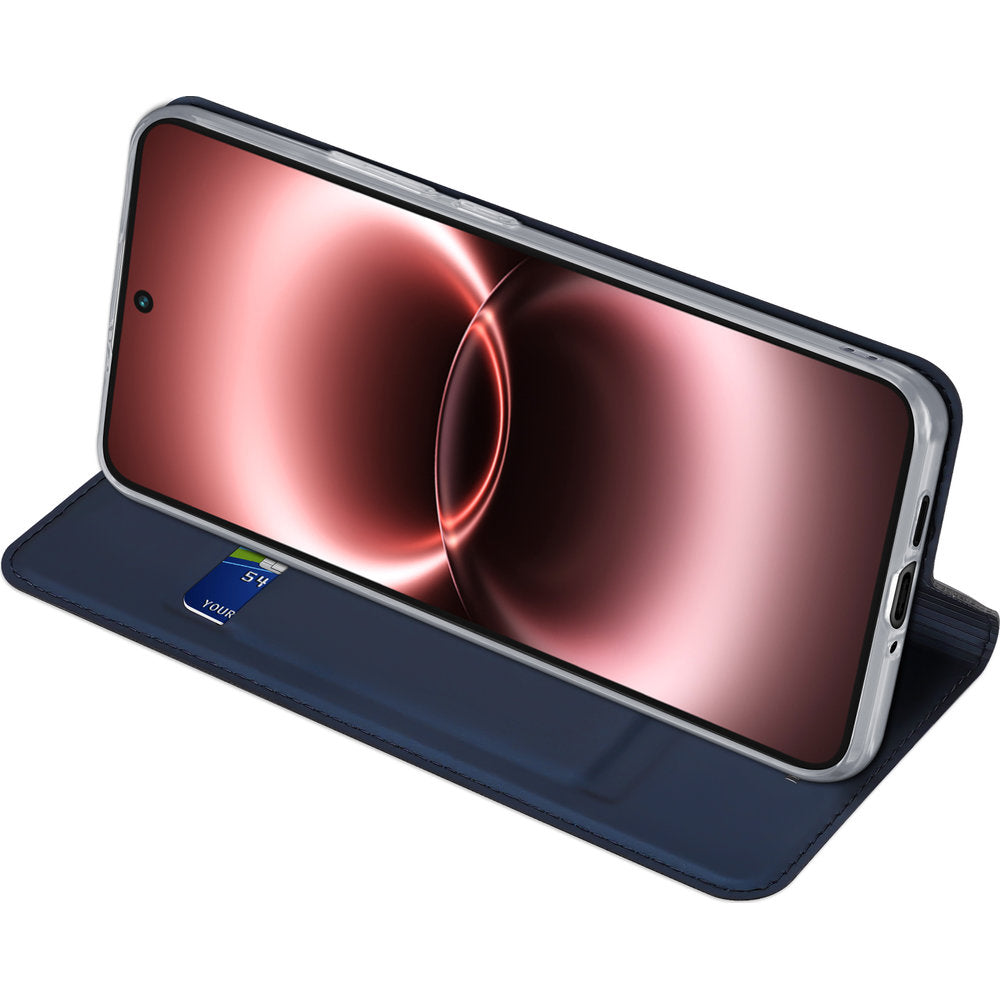 Handyhülle mit Klappe für Vivo X300 Ultra, Dux Ducis Skin Pro, Dunkelblau