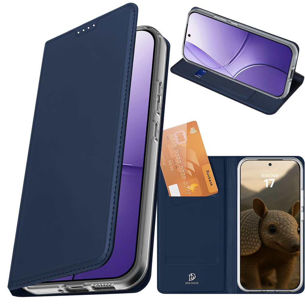Handyhülle mit Klappe für Xiaomi 17, Dux Ducis Skin Pro, Dunkelblau