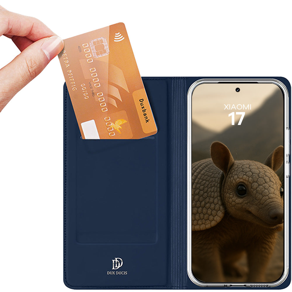 Handyhülle mit Klappe für Xiaomi 17, Dux Ducis Skin Pro, Dunkelblau