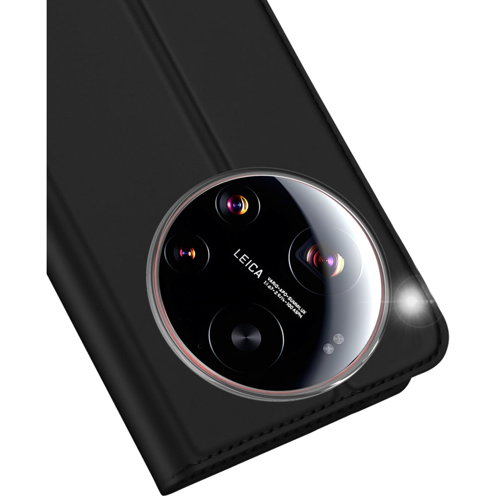 Handyhülle mit Klappe für Xiaomi 17 Ultra, Dux Ducis Skin Pro, Schwarz