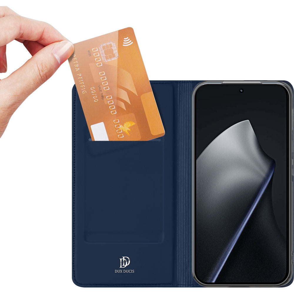 Handyhülle mit Klappe für Xiaomi 17T, Dux Ducis Skin Pro, Dunkelblau