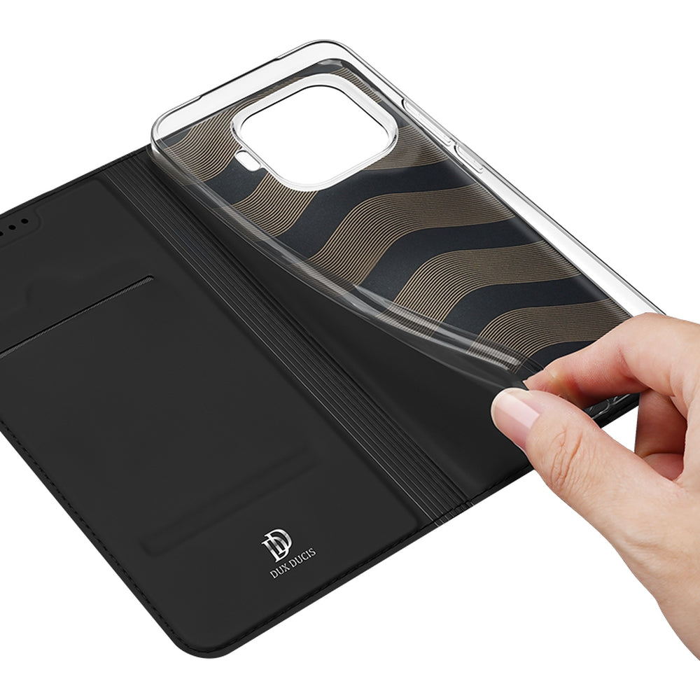 Handyhülle mit Klappe für Xiaomi 17T Pro, Dux Ducis Skin Pro, Schwarz