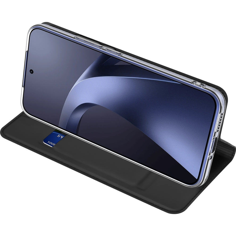 Handyhülle mit Klappe für Xiaomi 17T Pro, Dux Ducis Skin Pro, Schwarz
