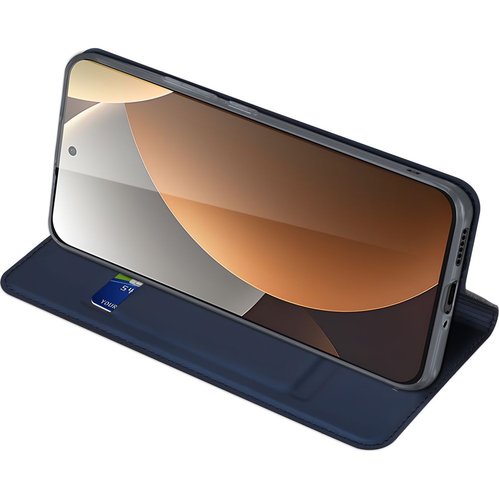 Handyhülle mit Klappe für Xiaomi Redmi Note 15 Pro 5G, Dux Ducis Skin Pro, Dunkelblau