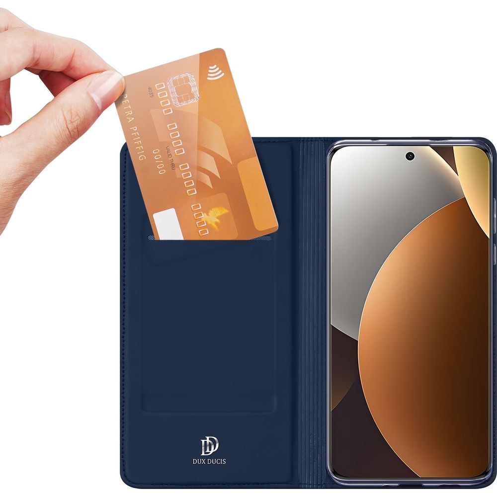 Handyhülle mit Klappe für Xiaomi Redmi Note 15 Pro Plus 5G / POCO M8 Pro 5G, Dux Ducis Skin Pro, Dunkelblau