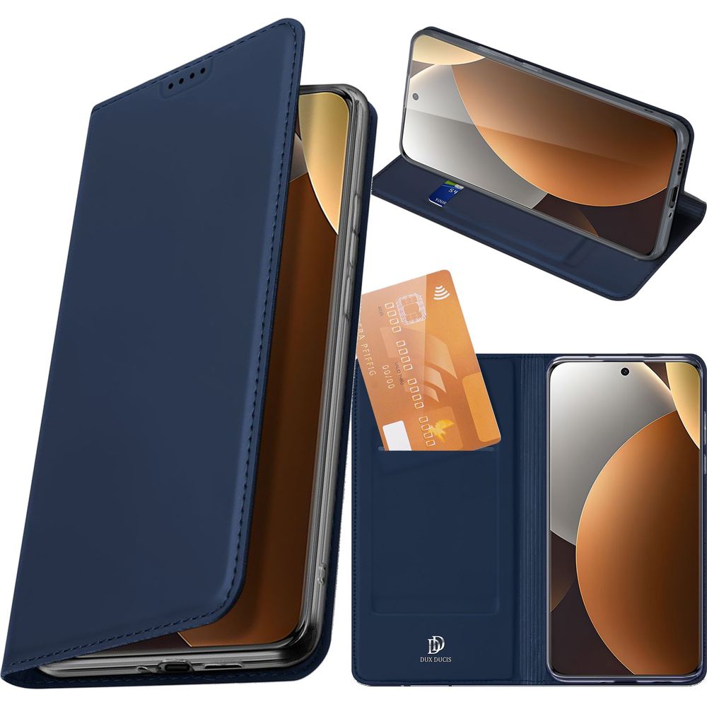 Handyhülle mit Klappe für Xiaomi Redmi Note 15 Pro Plus 5G / POCO M8 Pro 5G, Dux Ducis Skin Pro, Dunkelblau