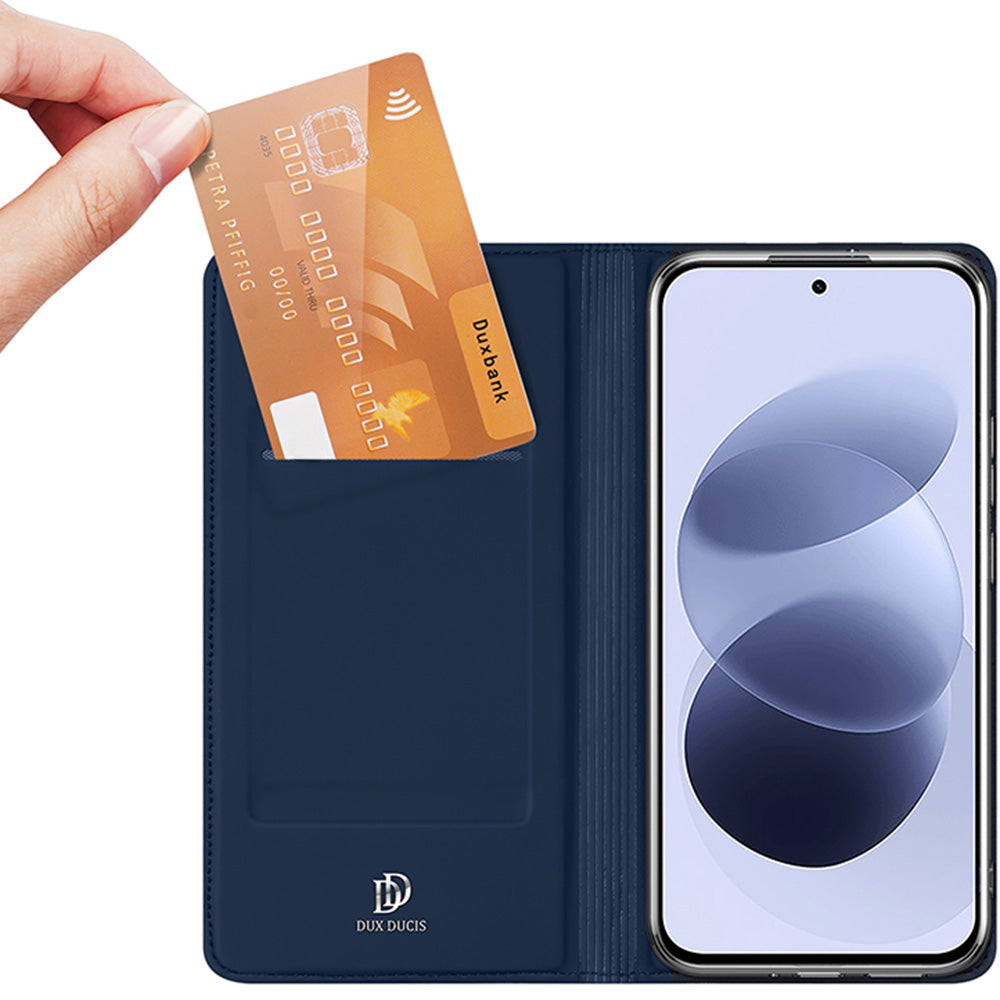 Handyhülle mit Klappe für Xiaomi Redmi Note 17 4G/5G, Dux Ducis Skin Pro, Dunkelblau (7/12)