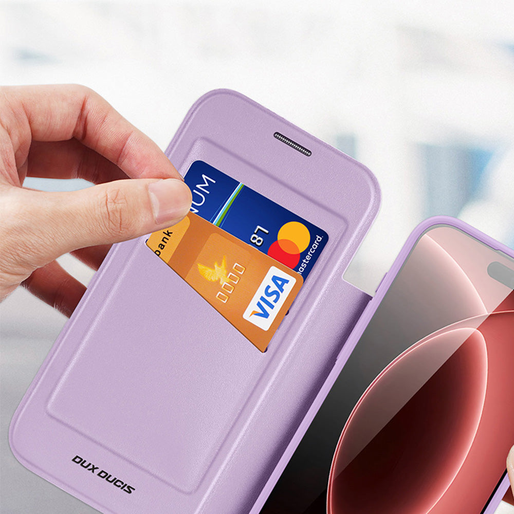 Handyhülle für iPhone 18 Pro Max / 17 Pro Max, Dux Ducis Skin X Pro Magnetic mit MagSafe, Transparent-Violett (9/11)
