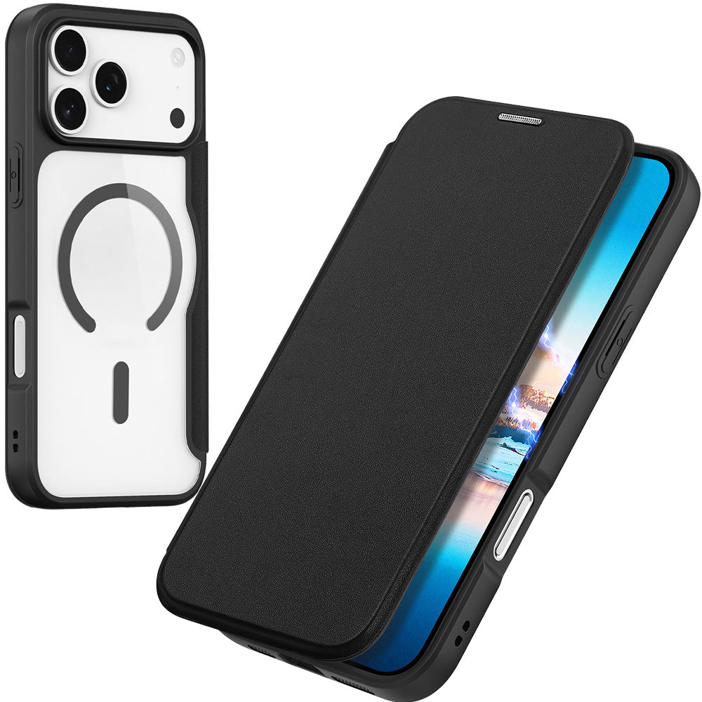 Handyhülle für iPhone 17 Pro Max mit MagSafe, Dux Ducis Skin X Pro Magnetic, Schwarz und Transparent