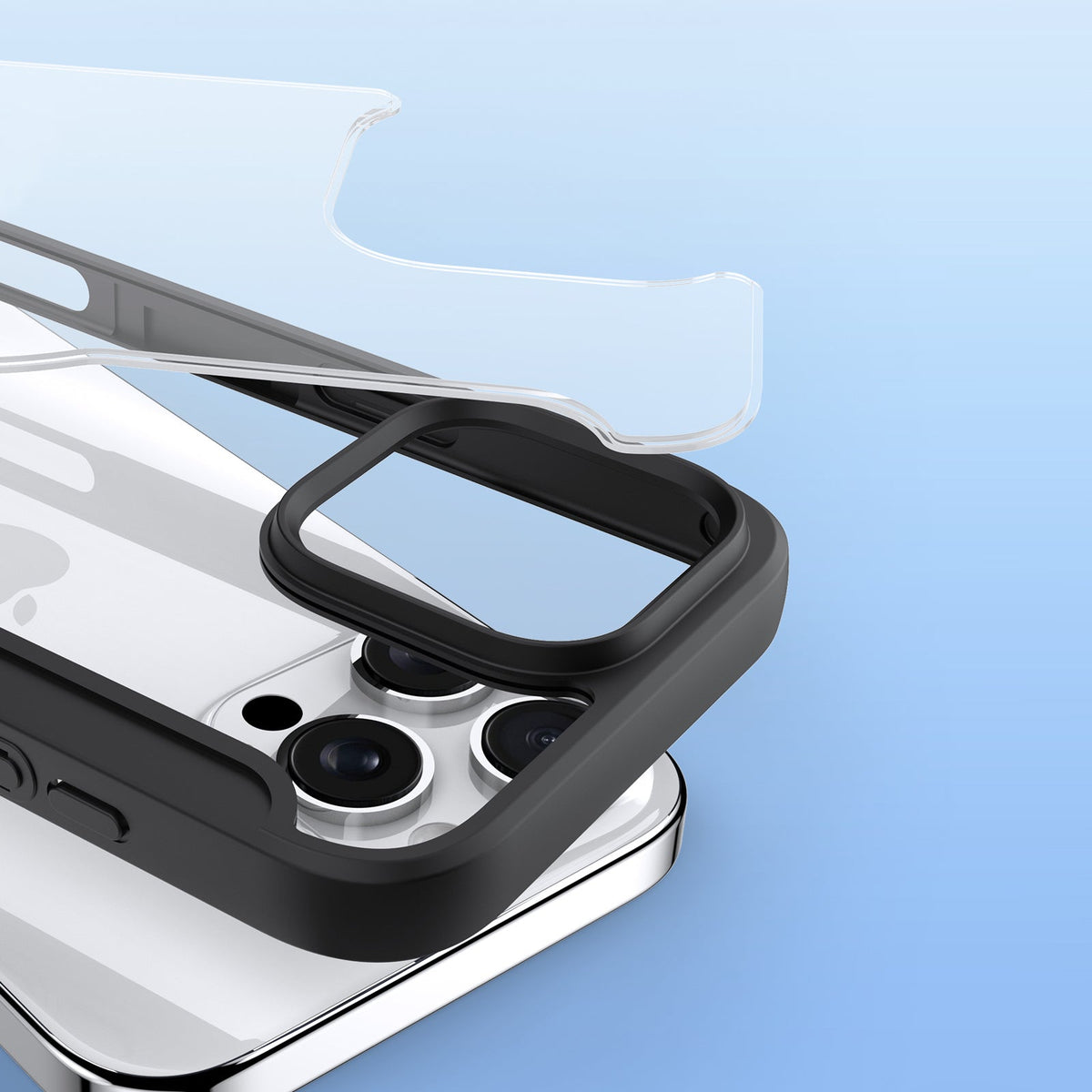 Handyhülle für iPhone 16 Pro, Dux Ducis Skin X Pro Magnetic, Schwarz und Transparent