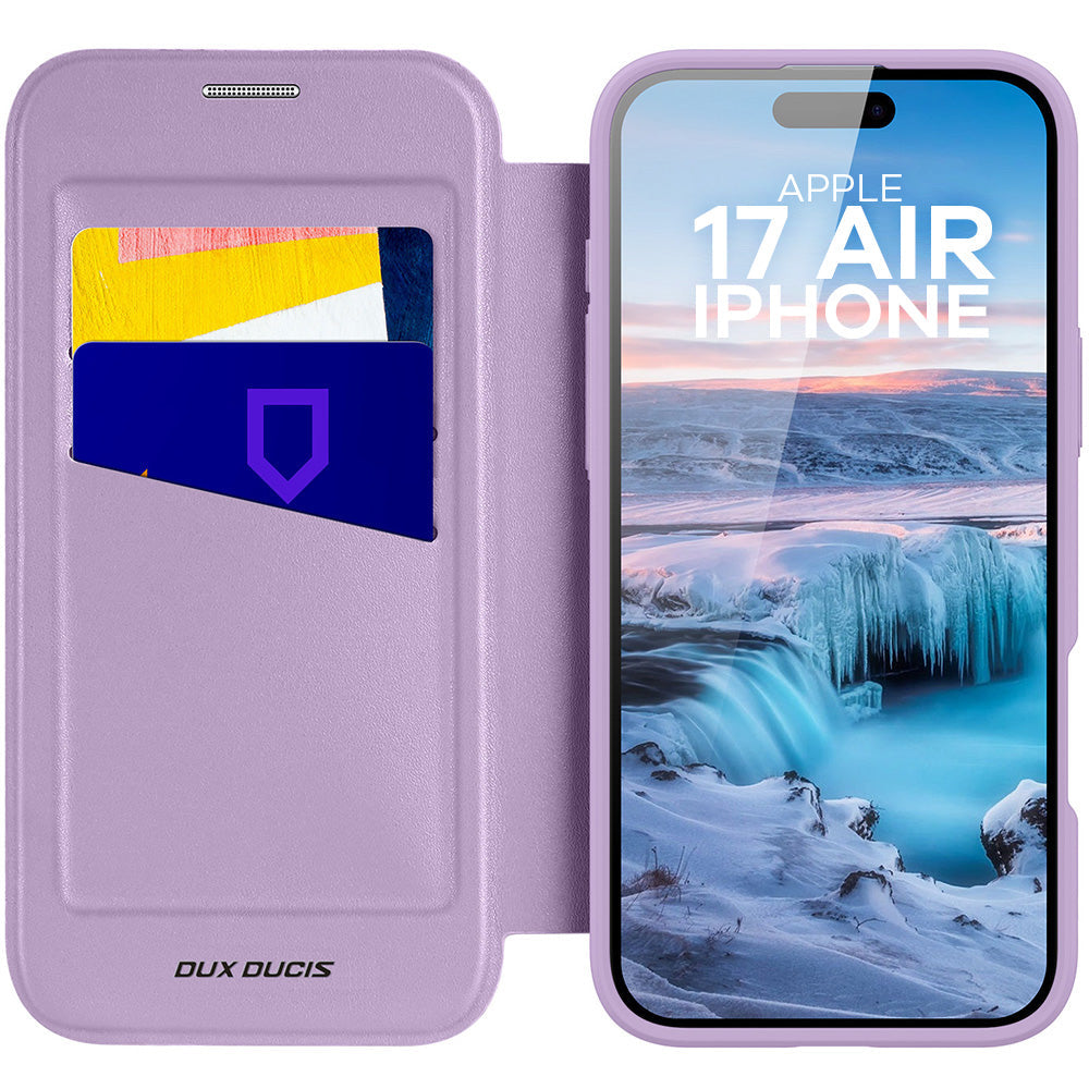 Handyhülle für iPhone Air mit MagSafe, Dux Ducis Skin X Pro Magnetic, Transparent und Violett