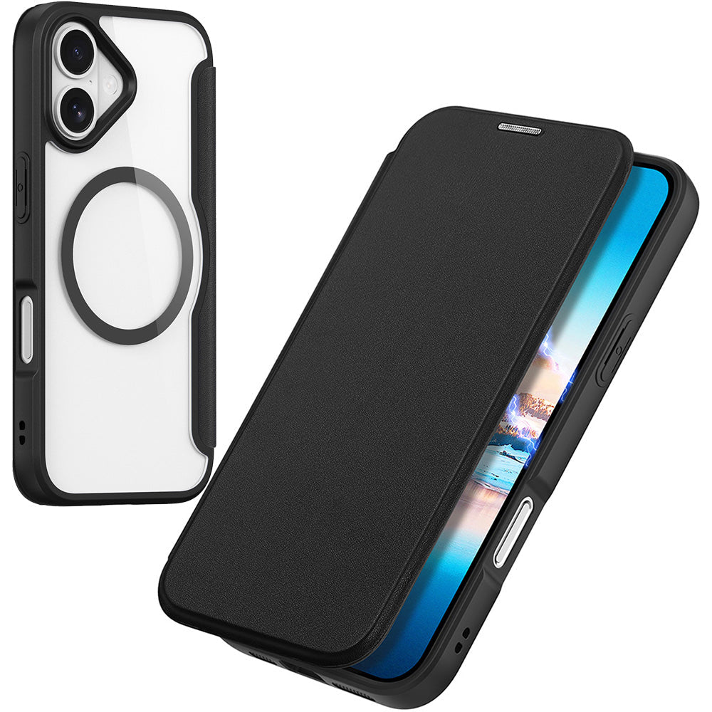 Handyhülle für iPhone 17 mit MagSafe, Dux Ducis Skin X Pro Magnetic, Schwarz und Transparent