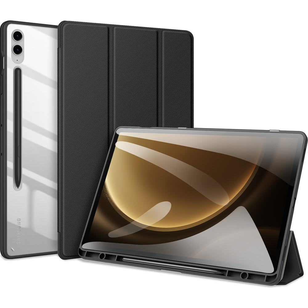 Hülle für Galaxy Tab S10 Plus/S9 Plus/S9 FE Plus, Dux Ducis Toby, Schwarz