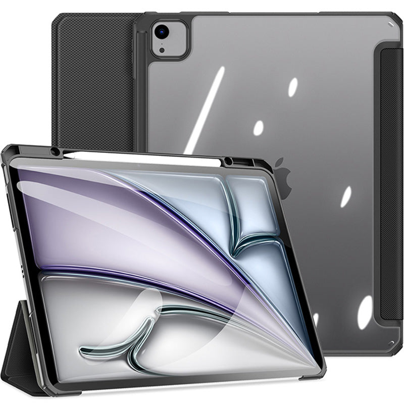 Hülle für iPad Air 13" M4/M3/M2 / Pro 12.9" 2018-2022, Dux Ducis Toby, Schwarz