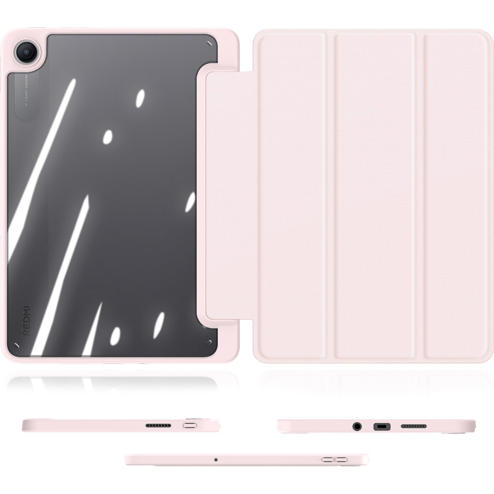 Schutzhülle mit Klappe für Xiaomi Redmi Pad 2 9.7 / Poco Pad C1, Dux Ducis Toby, Rosa