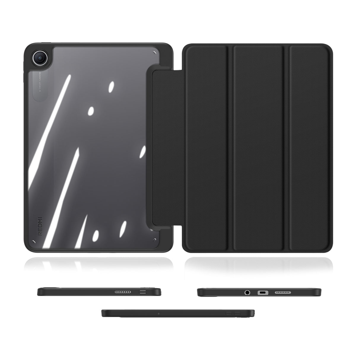 Schutzhülle mit Klappe für Xiaomi Redmi Pad 2 9.7 / Poco Pad C1, Dux Ducis Toby, Schwarz