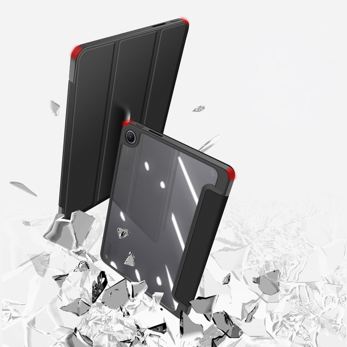 Schutzhülle mit Klappe für Xiaomi Redmi Pad 2 9.7 / Poco Pad C1, Dux Ducis Toby, Schwarz