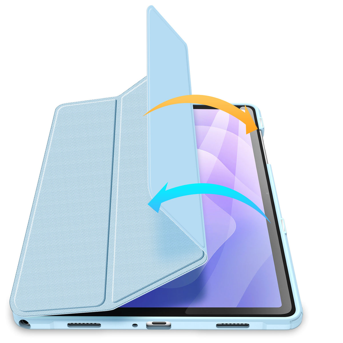 Schutzhülle mit Klappe für Galaxy Tab A11 Plus, A9 Plus Dux Ducis Toby, Blau