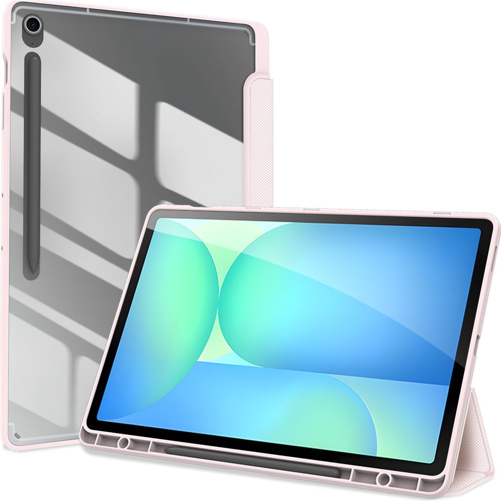 Schutzhülle mit Klappe für Galaxy Tab S10 FE Plus, Dux Ducis Toby, Rosa