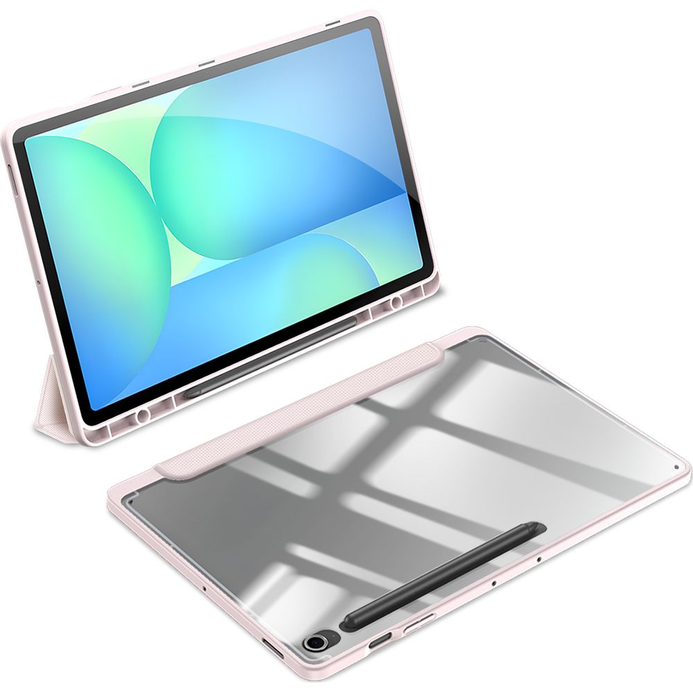 Schutzhülle mit Klappe für Galaxy Tab S10 FE Plus, Dux Ducis Toby, Rosa