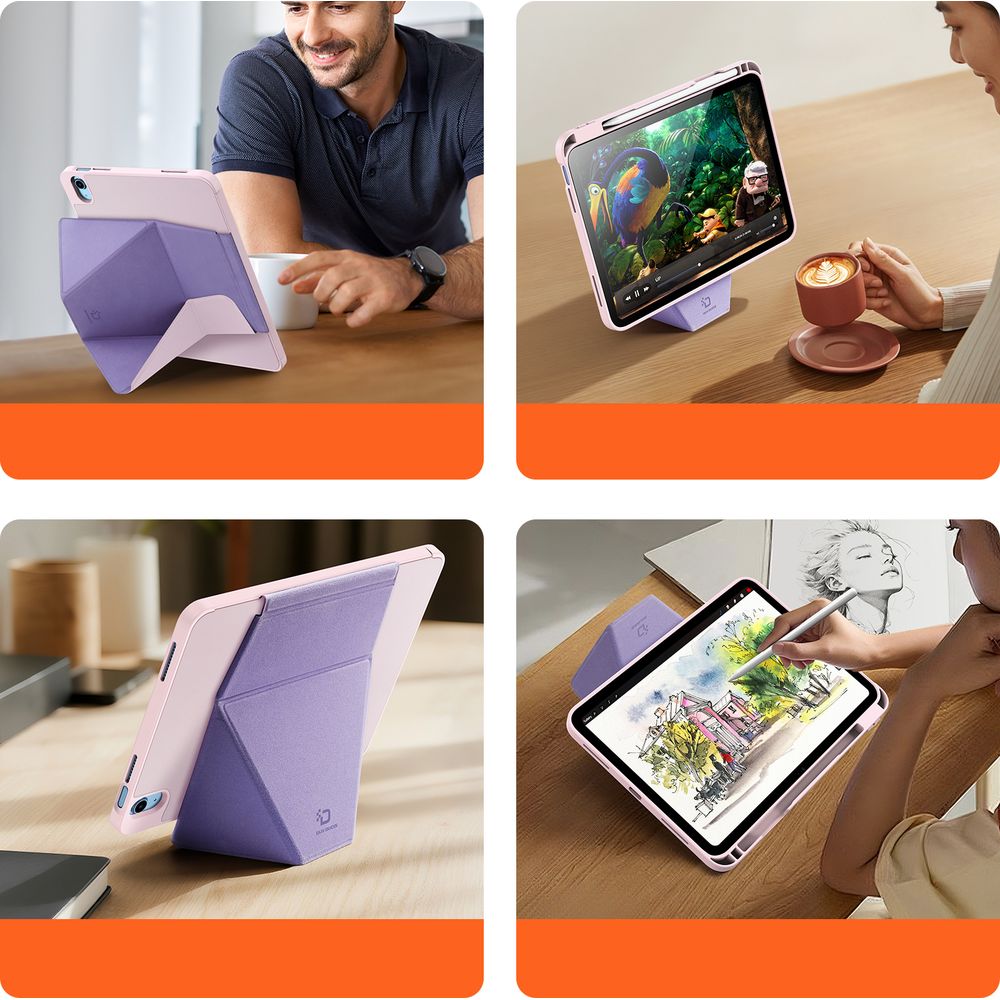 Schutzhülle mit Klappe für iPad 11 / 10 gen. 2025 / 2022, Dux Ducis Vers, Rosa