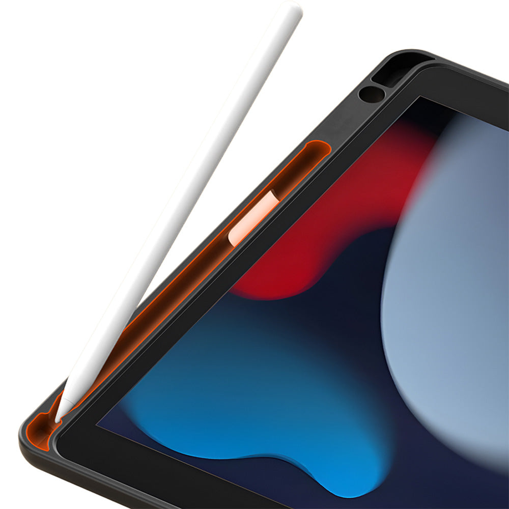 Schutzhülle mit Klappe für iPad 9/8/7 gen. 10.2 2021/2020/2019, Dux Ducis Vers, Schwarz