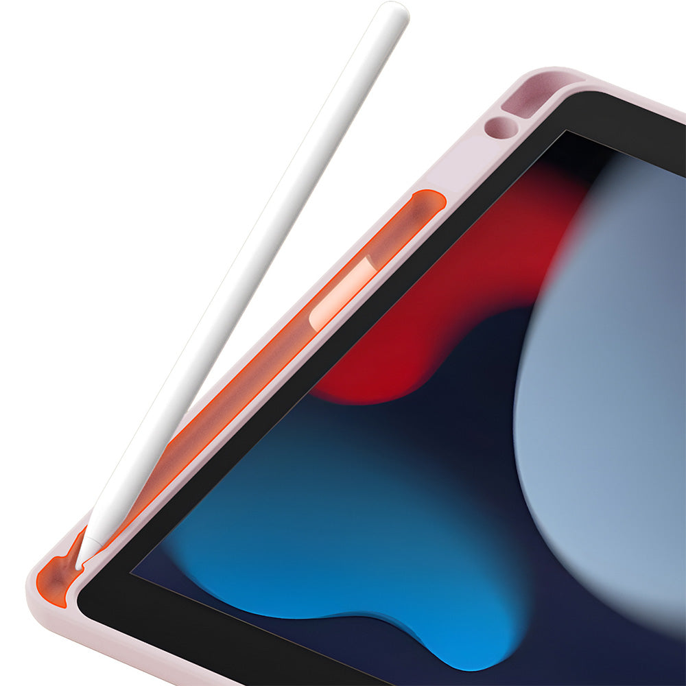 Schutzhülle mit Klappe für iPad 9/8/7 gen. 10.2 2021/2020/2019, Dux Ducis Vers, Rosa
