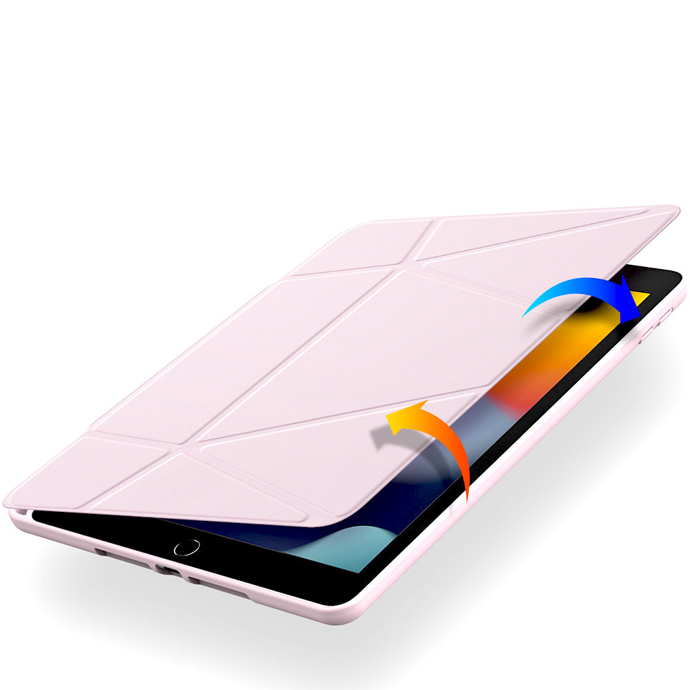 Schutzhülle mit Klappe für iPad 9/8/7 gen. 10.2 2021/2020/2019, Dux Ducis Vers, Rosa
