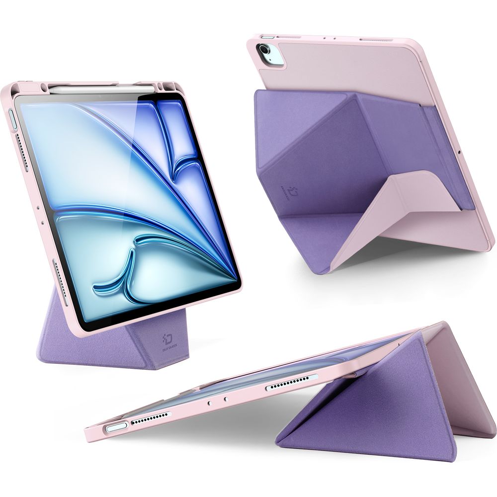 Schutzhülle mit Klappe für iPad Air 13" M4/M3/M2 / Pro 12,9" 2018-2022, Dux Ducis Vers, Rosa
