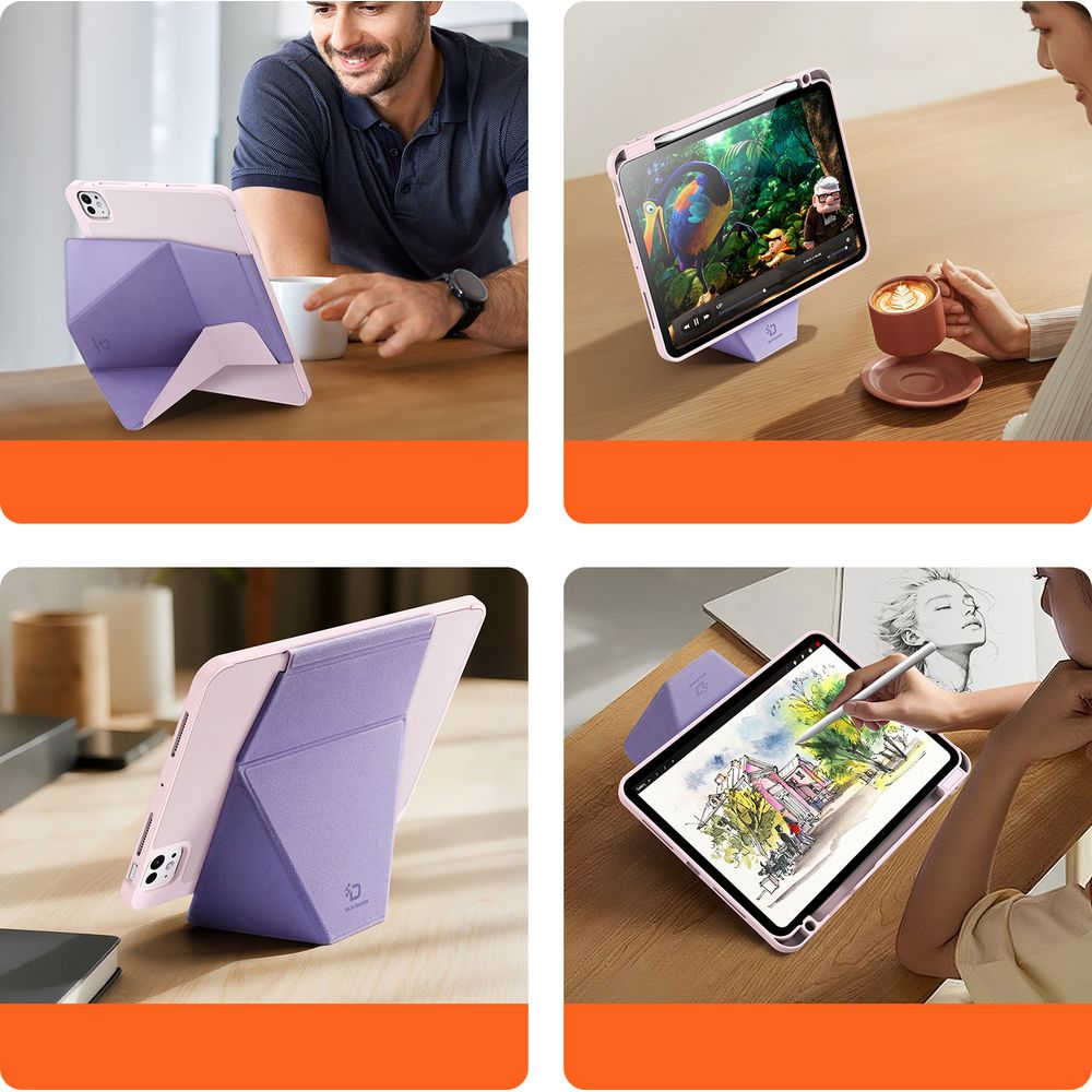 Schutzhülle mit Klappe für iPad Pro 11" 2025 / 2024, Dux Ducis Vers, Rosa