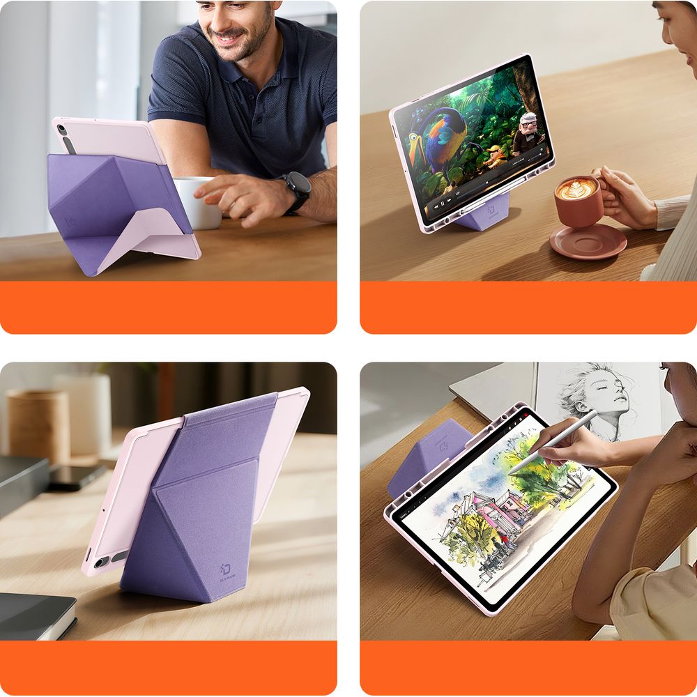 Schutzhülle mit Klappe für Galaxy Tab S10 FE Plus, Dux Ducis Vers, Rosa