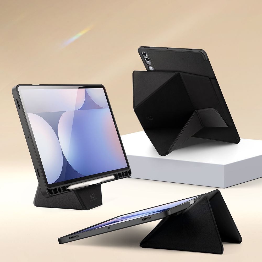 Schutzhülle mit Klappe für Galaxy Tab S10 Plus / S9 FE Plus / S9 Plus, Dux Ducis Vers, Schwarz