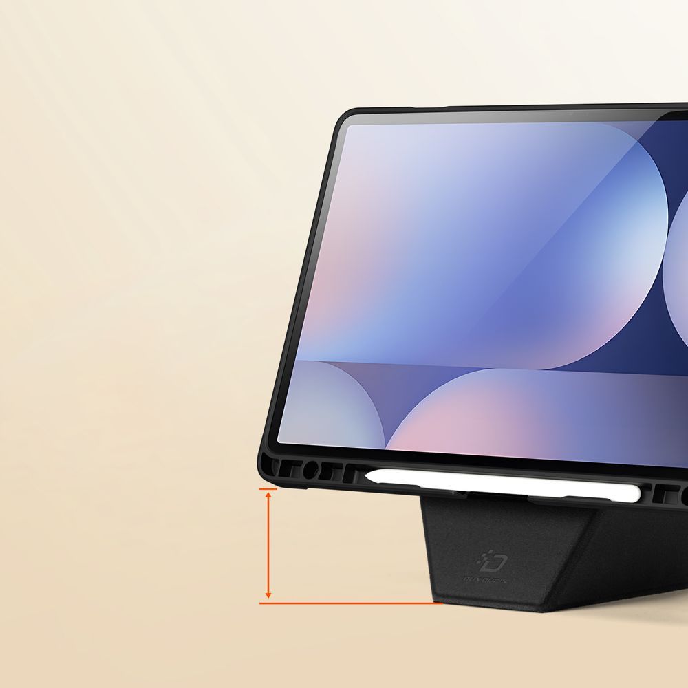 Schutzhülle mit Klappe für Galaxy Tab S10 Plus / S9 FE Plus / S9 Plus, Dux Ducis Vers, Schwarz